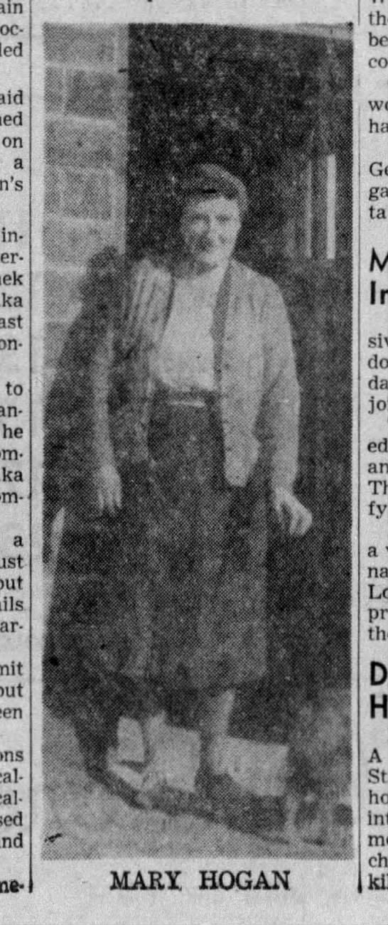 Photo of Mary Hogan, first victim of Ed Gein; murdered in 1954 - 