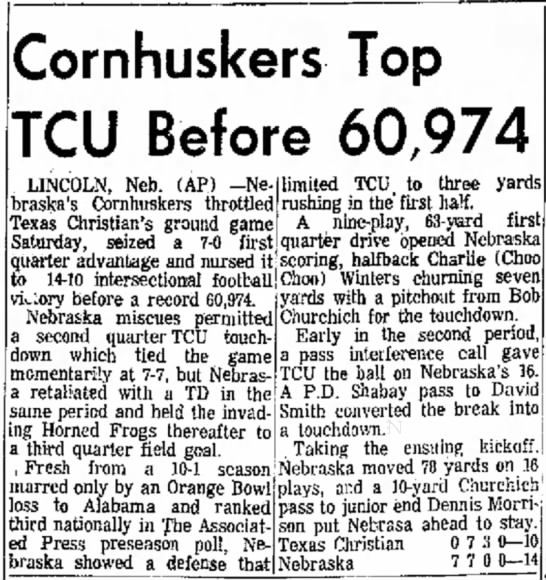 1966 TCU-Nebraska football AP - 