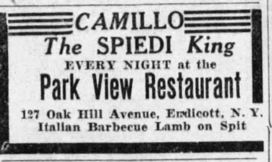 Spiedi's at Parkview Restaurant, 1938 - 