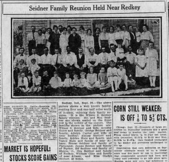 Family reunion photo, Indiana 1919 - 