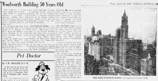 Woolworth Building 50 Years Old - 
