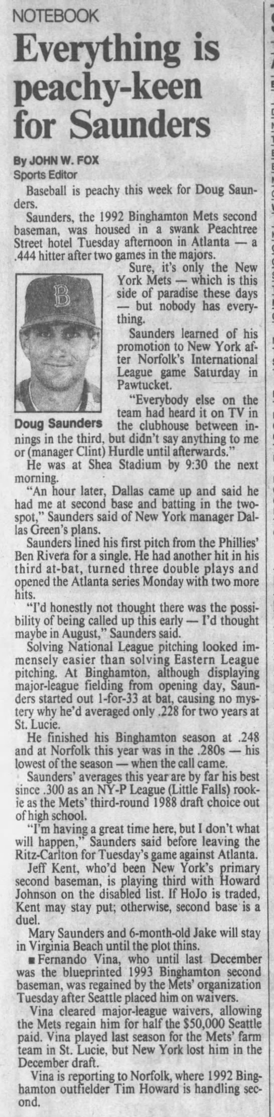 Doug Saunders - June 16, 1993 - Greatest21Days.com - 