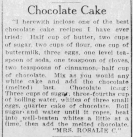 Chocolate Cake (1915) - 