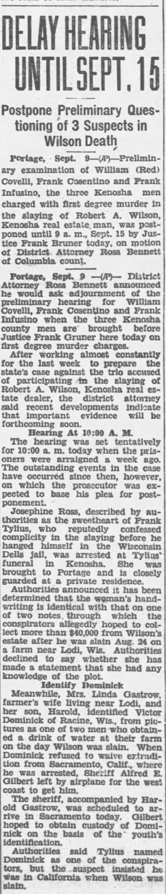 Frank Cosentino  and two others Sep 9 1932 Marshfield News - 