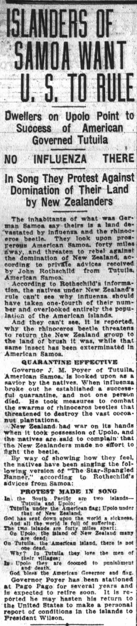 1918 Samoa flu reaction - 