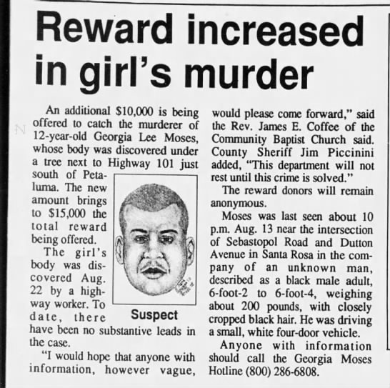 Reward increased in girl's murder - 