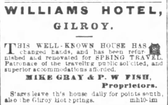 WILLIAMS HOTEL, GILROY. - 