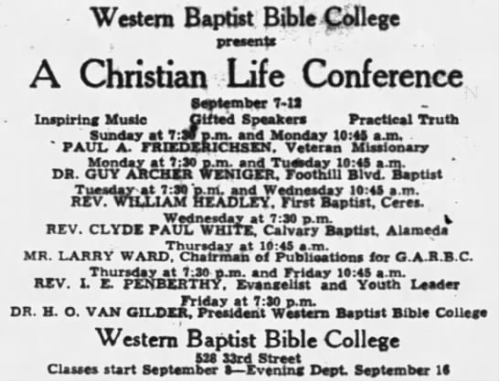 Western Baptist Bible College - 