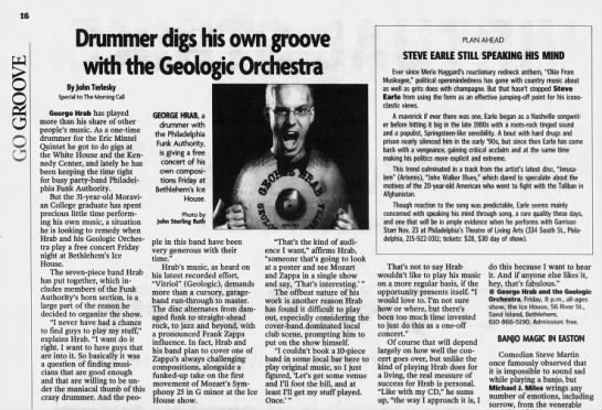 Drummer digs his own groove with the Geologic Orchestra - 