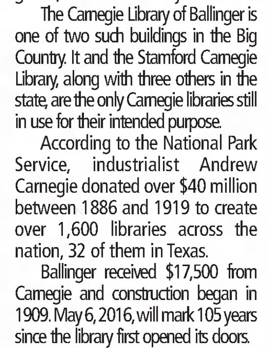 Some Carnegie libraries still in use - 