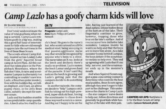 'Camp Lazlo' has a goofy charm kids will love - 