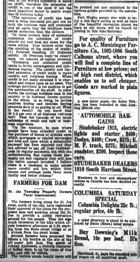 1916 Fort Wayne Daily News image