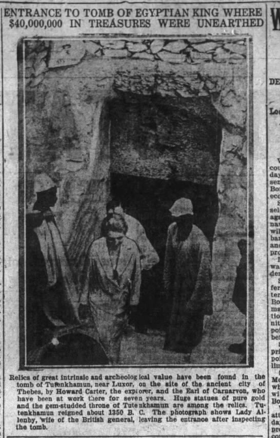 Entrance to Tut's tomb, 1922 - 