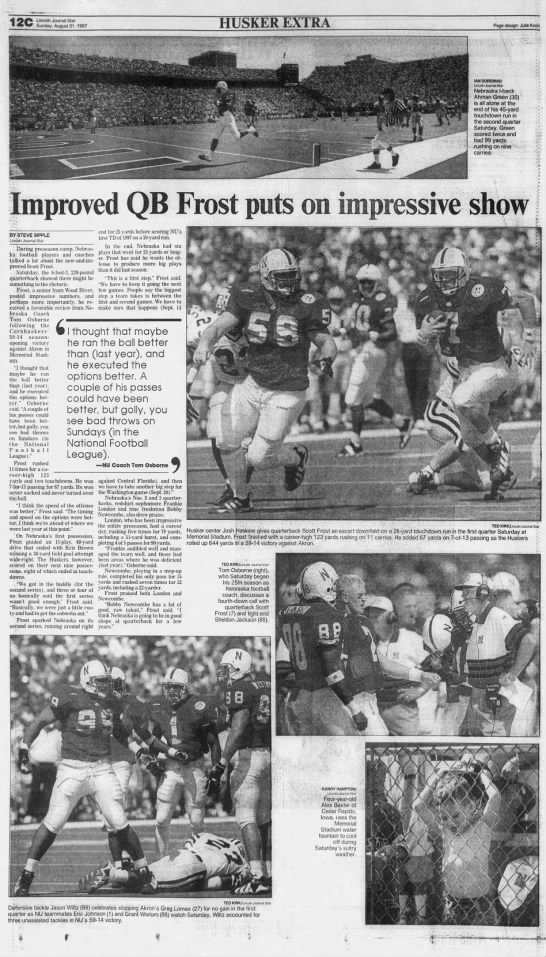 1995 Nebraska-Akron football photos - 