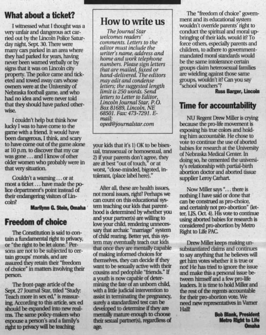 Russ Barger homophobic letter to the editor - 