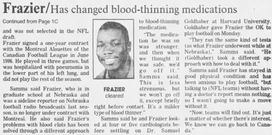 1997 Tommie Frazier medical clearance part 2 - 