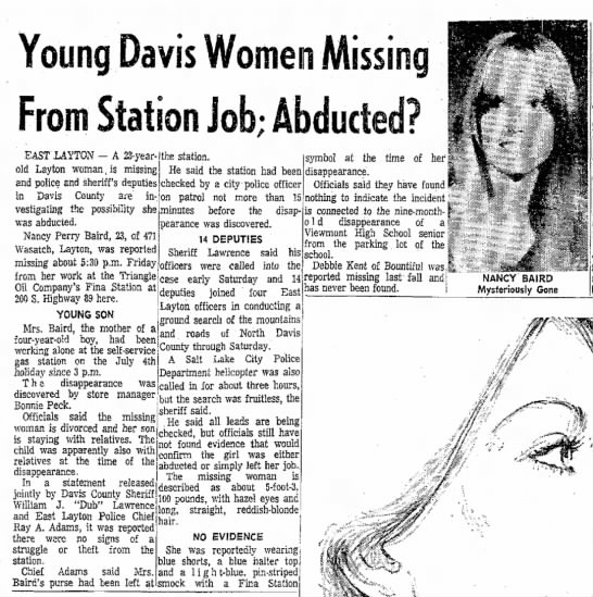 Nancy Baird missing July 1975 - 