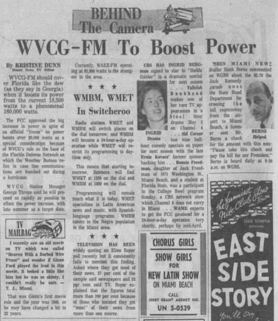 WVCG-FM To Boost Power - 