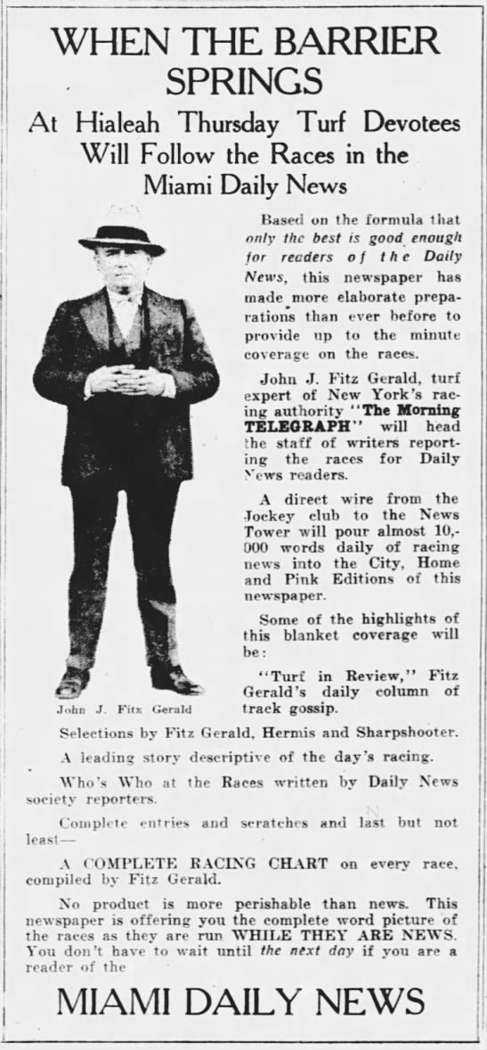 Photo of John J. Fitz Gerald, who popularized "Big Apple" (1929). - 