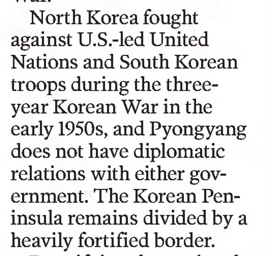 Korean Peninsula Remains Divided - 