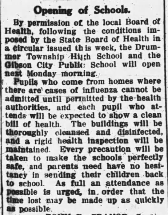 Opening Schools 1918 - Newspapers.com