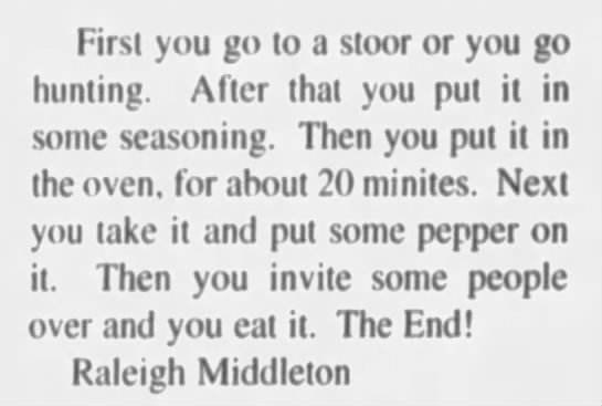Raleigh Middleton - How to Cook a Turkey - 
