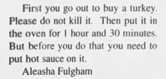 Aleasha Fulgham - How to Cook a Turkey - 