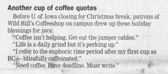 "Coffee isn't helping. Get out the jumper cables" (2006). - 