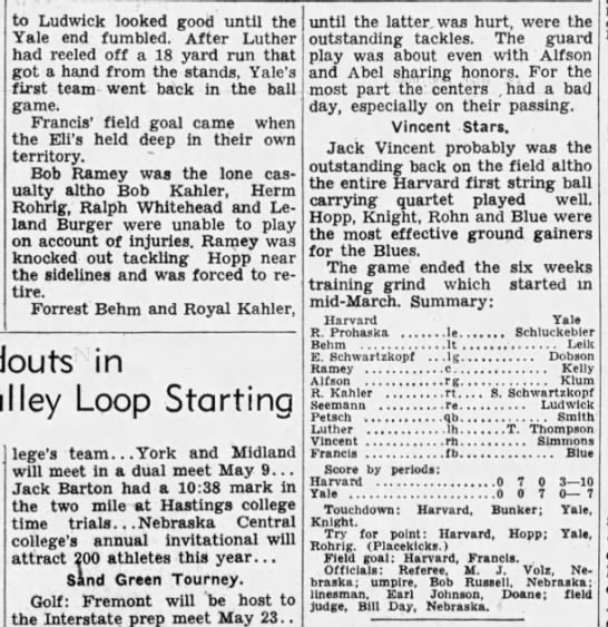 1939 Nebraska spring game LJS3 - 