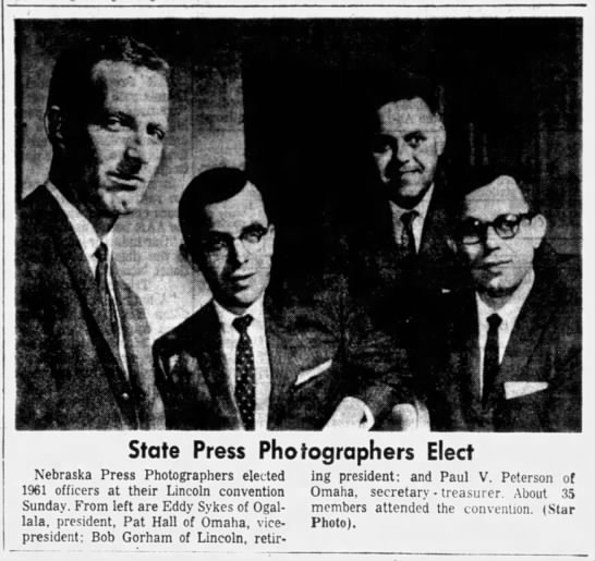 State Press Photographers Elect, The Lincoln Journal Star (Lincoln, Nebraska) 20 Mr 1961, page 14 - 