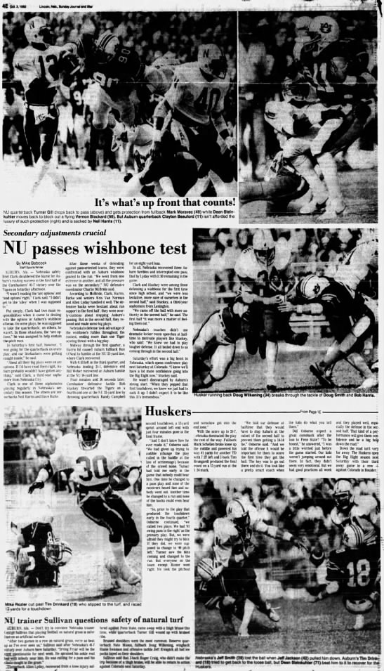1982 Nebraska-Auburn football, LJS2 - 