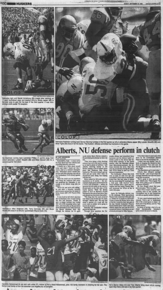 1993 Nebraska-UCLA photo page - 