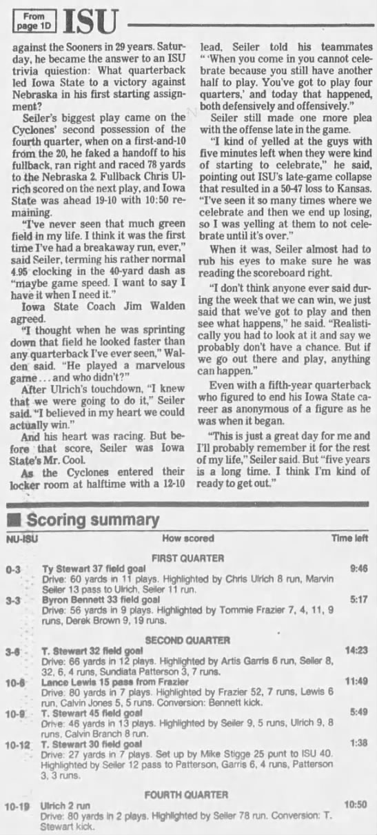 1992 Nebraska-Iowa State football LJS3 - 