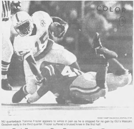1992 Nebraska-Iowa State football, Tommie Frazier photo - 