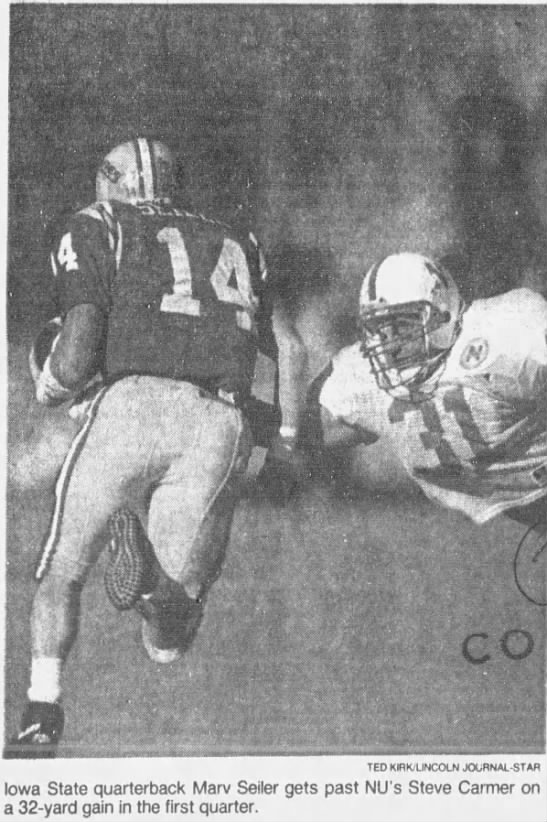 1992 Nebraska-Iowa State football, Seiler and Carmer - 