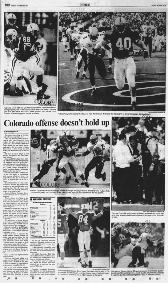 1994 Nebraska-Colorado LJS photo page - 