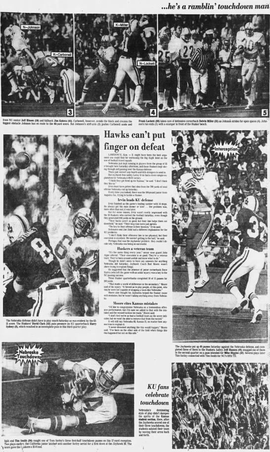 1978 Nebraska-Kansas football, KU view - 