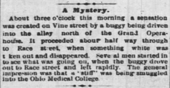 Cincinnati Enquirer item of May 30th, 1878. - 