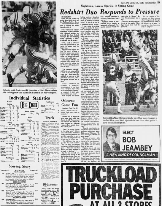 1975 Nebraska football spring game LJS4 - 