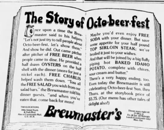 Octo-beer-fest (1976). - 
