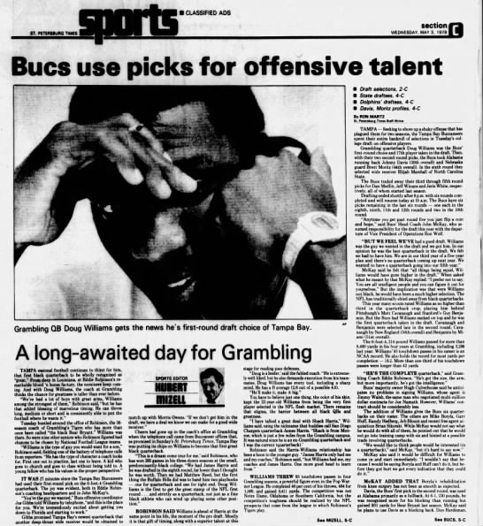 Doug Williams '78 draft feature - 