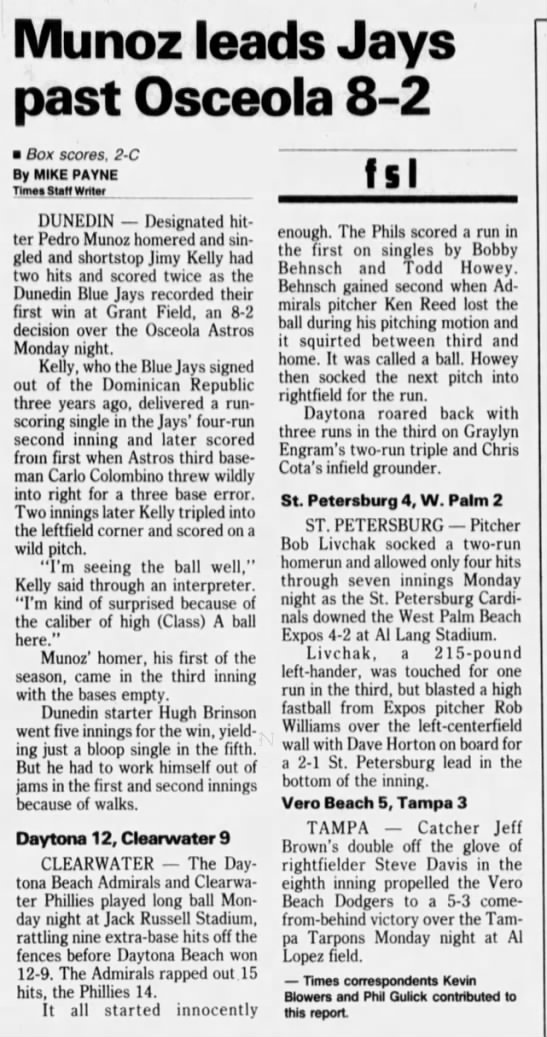 Jimy Kelly - April 14, 1987 - Greatest21Days.com - 