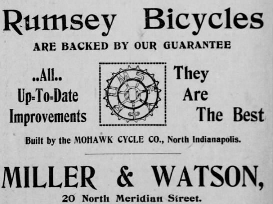 Mohawk cycle company ad 1897 - 