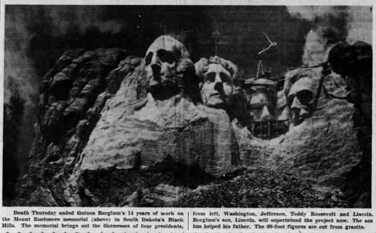 Mount Rushmore, 1941 - 