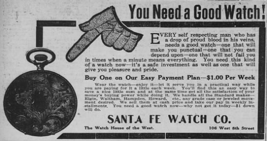 Santa Fe Watch Company Offer before the Santa Fe Special - 