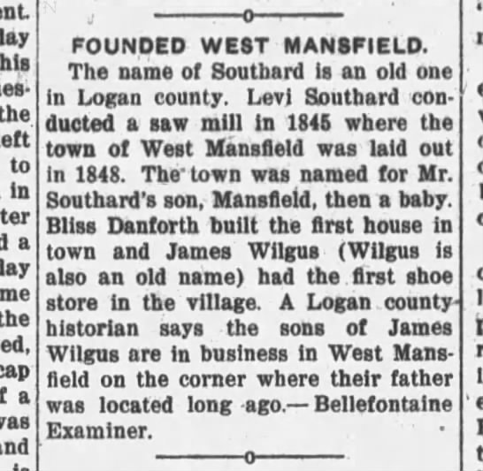 Levi Southard - The Union County Journal - 23 Sep 1921(saved) - 