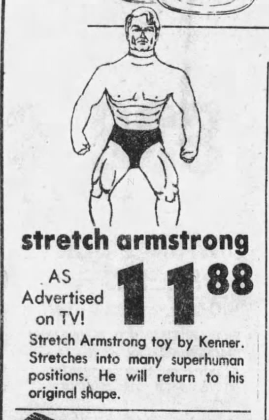 Stretch Armstrong ad, 1976 - 