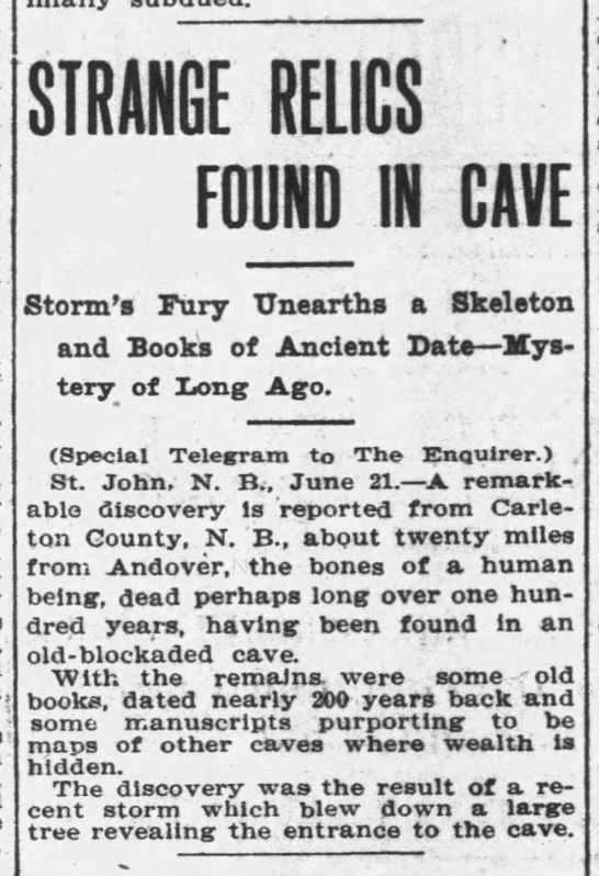 Strange Relics Found in N.B. Cave - Treasure - 