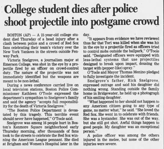 College student dies after police shoot projectile into postgame crowd - 