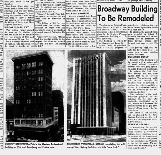1958_01-17_Western Prof. Bldg, 1700 Broadway to be remodeled - 